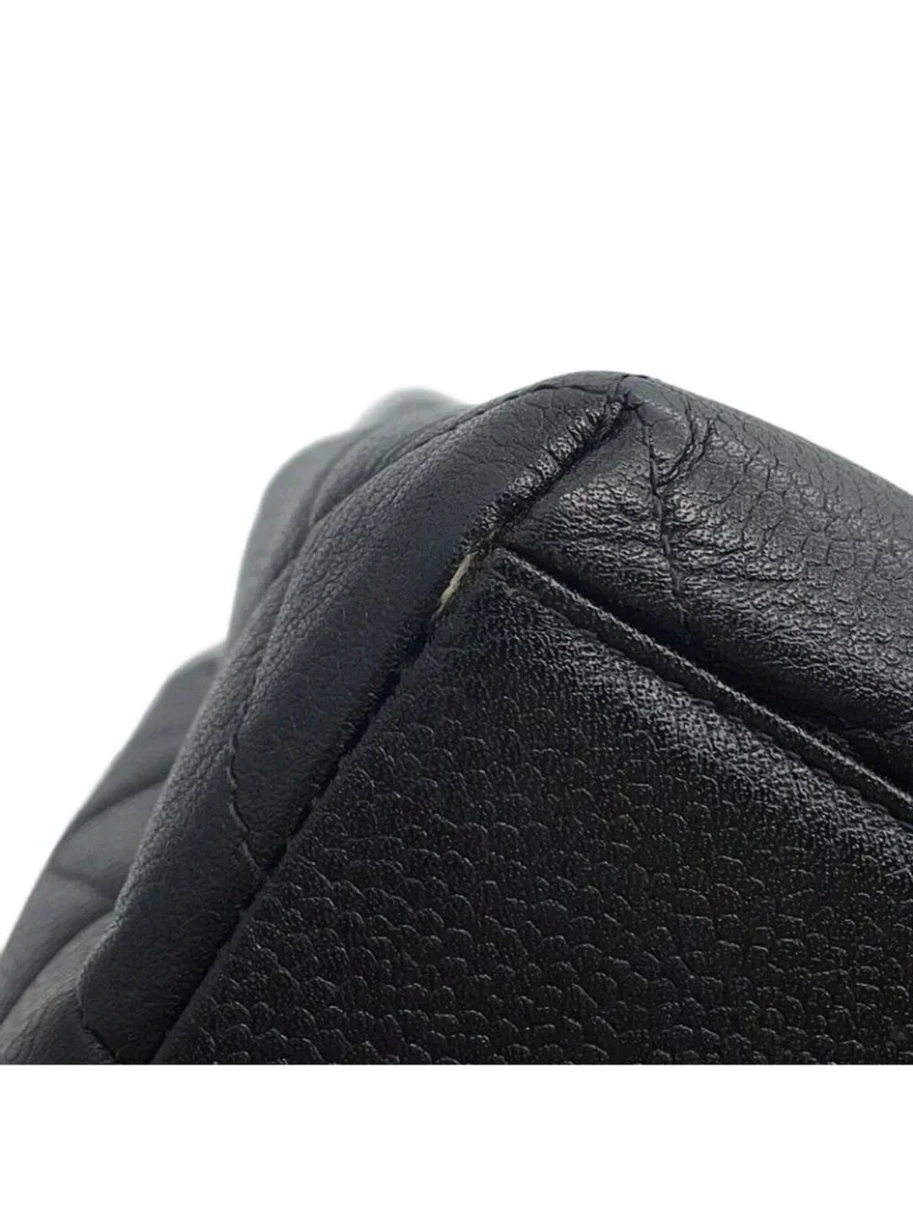 Chanel Handbag Quilted CC Logo Top Handle Caviar Leather Bag - Picture 8 of 10